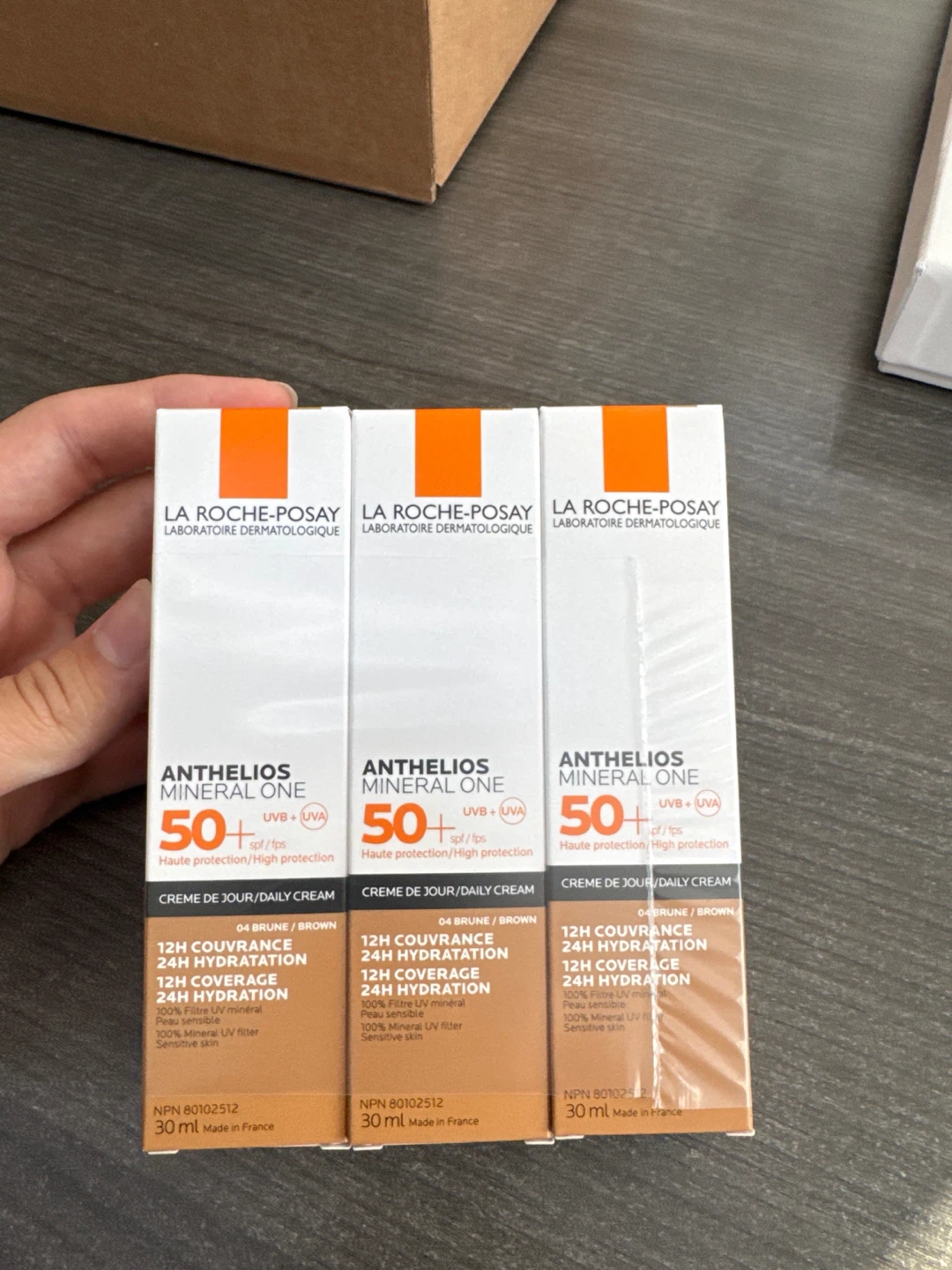 3 x La Roche-Posay Anthelios Mineral One 04 Brown