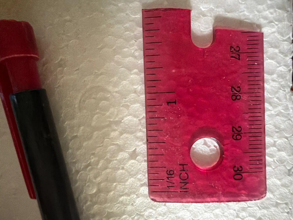 Broken Small Red Plastic Ruler