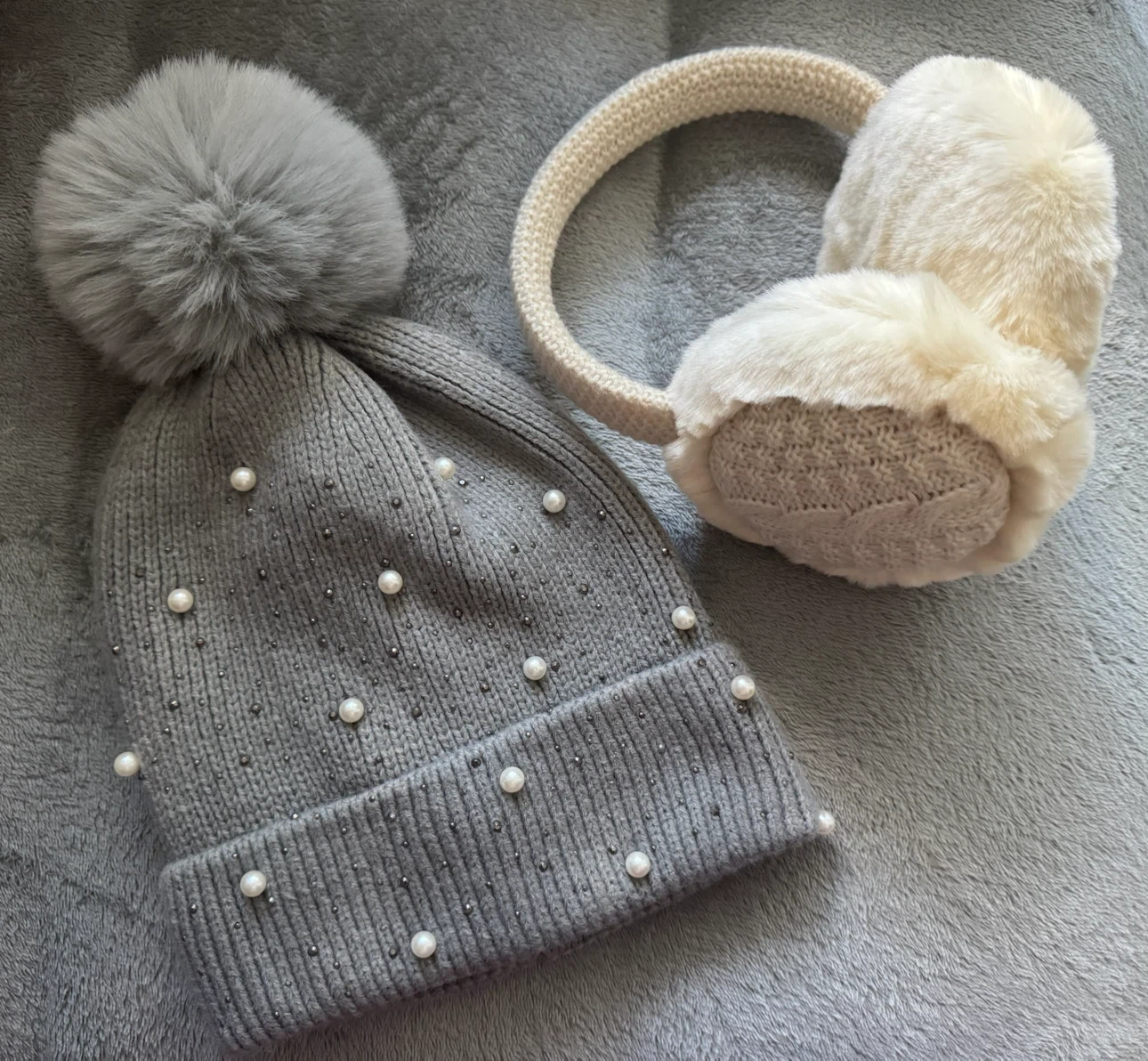 Winter Beanie and Earmuffs Set