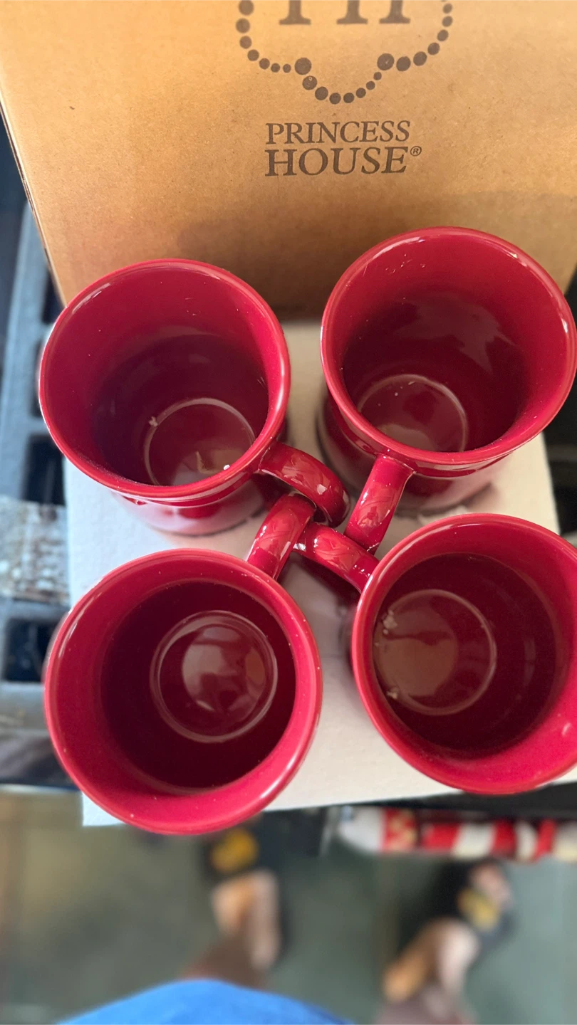 Princess House Set of 4 Red Mugs - photo 2