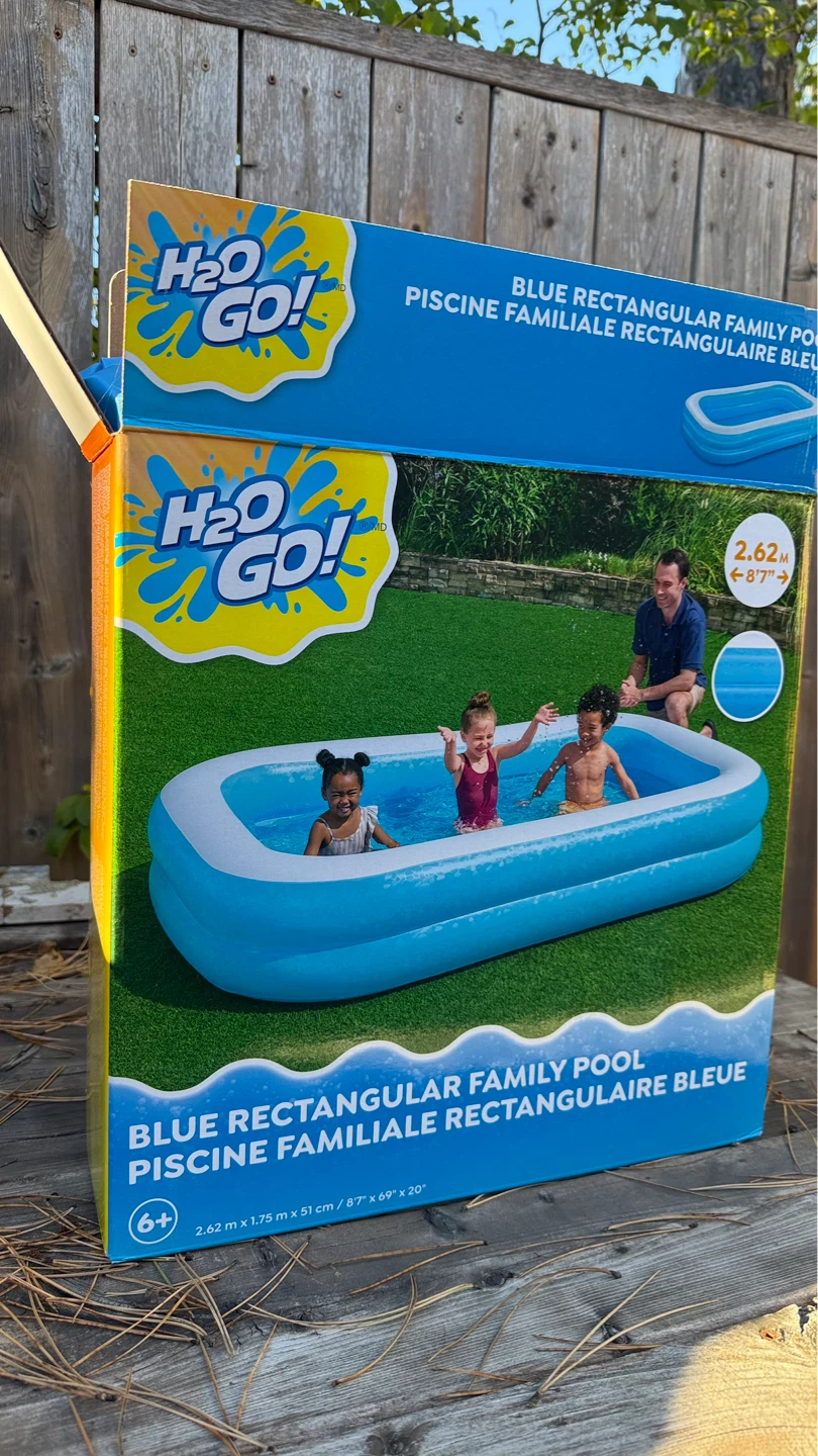 H2O GO! Blue Rectangular Family Pool