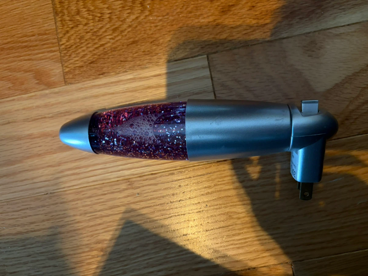 Purple Glitter Plug-in Night Light