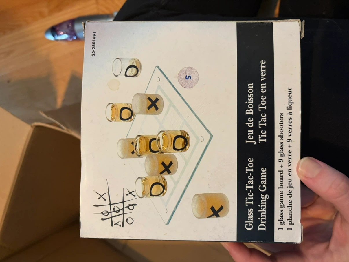 Glass Tic-Tac-Toe Drinking Game