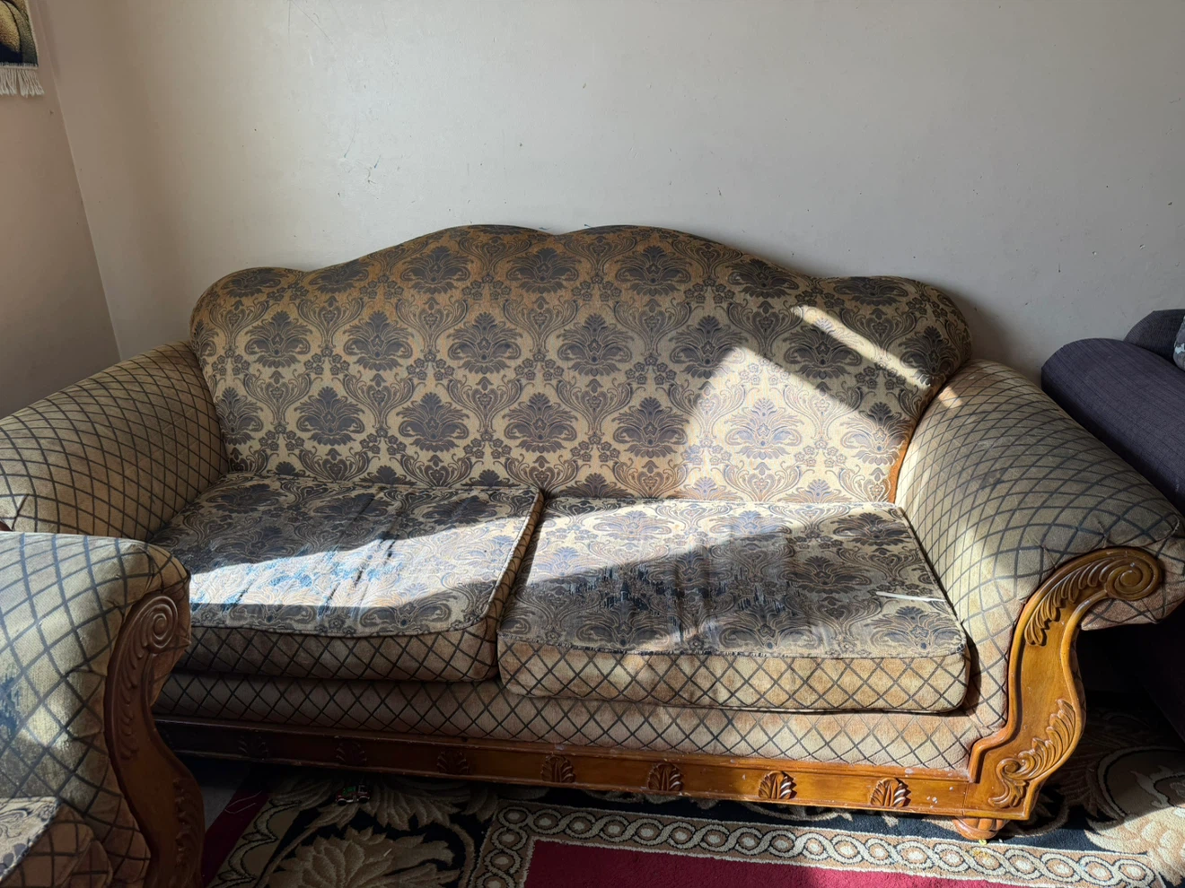 Vintage Style Two-Seater Sofa