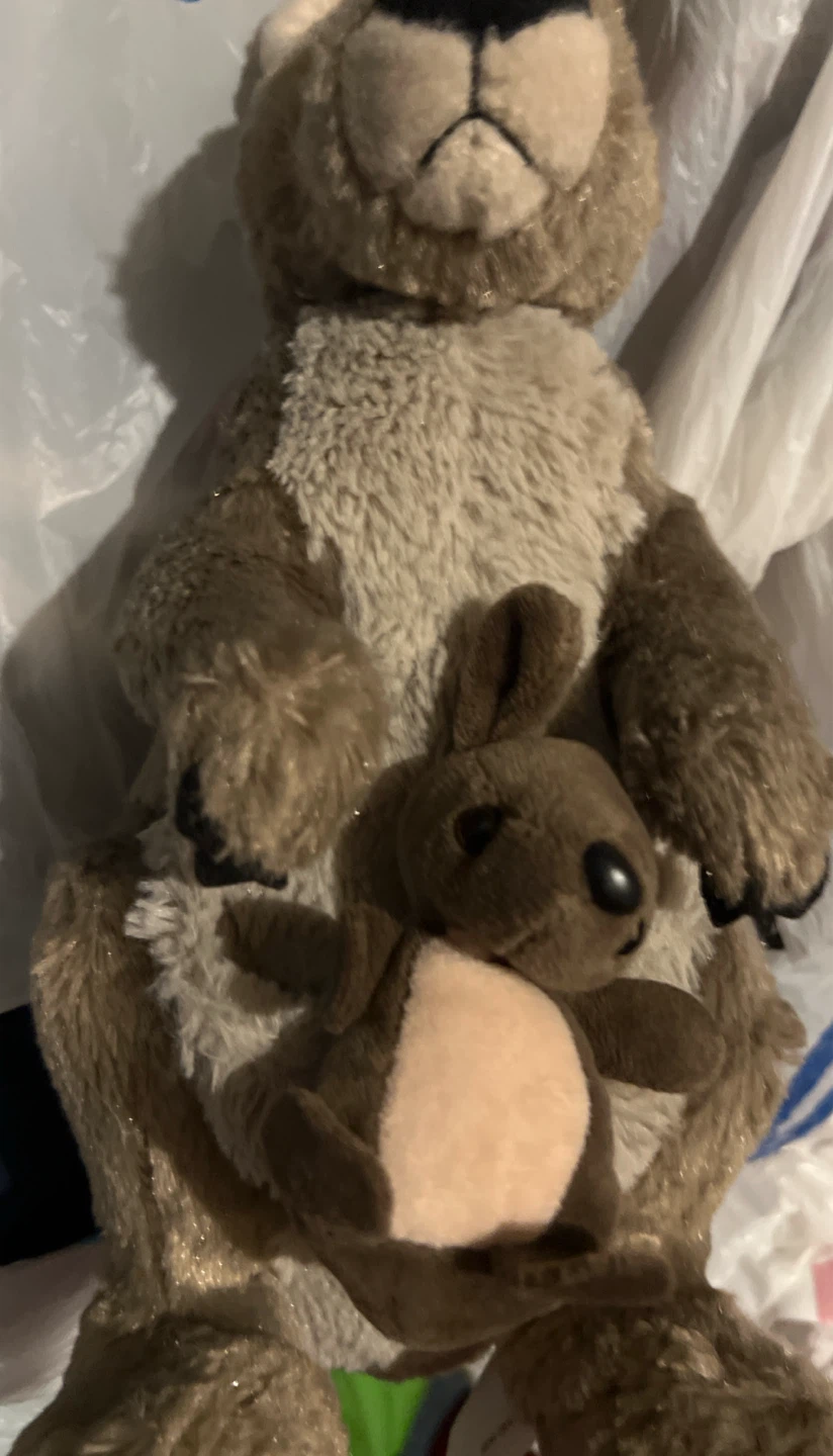 Plush Kangaroo with Joey