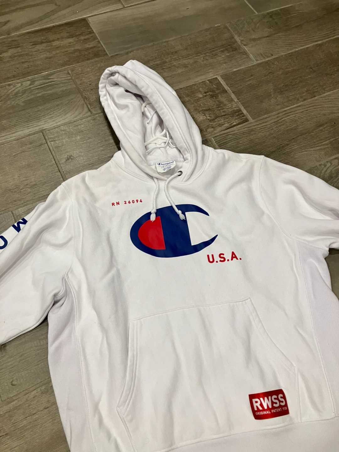Champion Reverse Weave White Hoodie