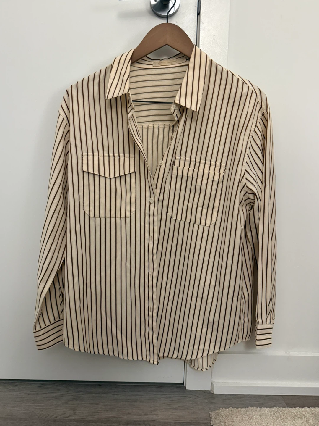 Various Clean Sense Striped Button-Down Shirt Small