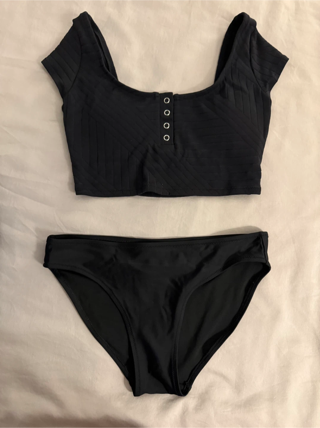 Aerie Black Bikini Swimsuit Set