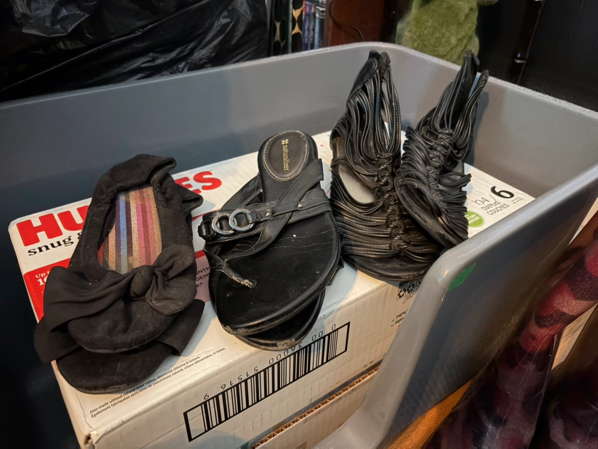 Naturalizer sandals and black flats