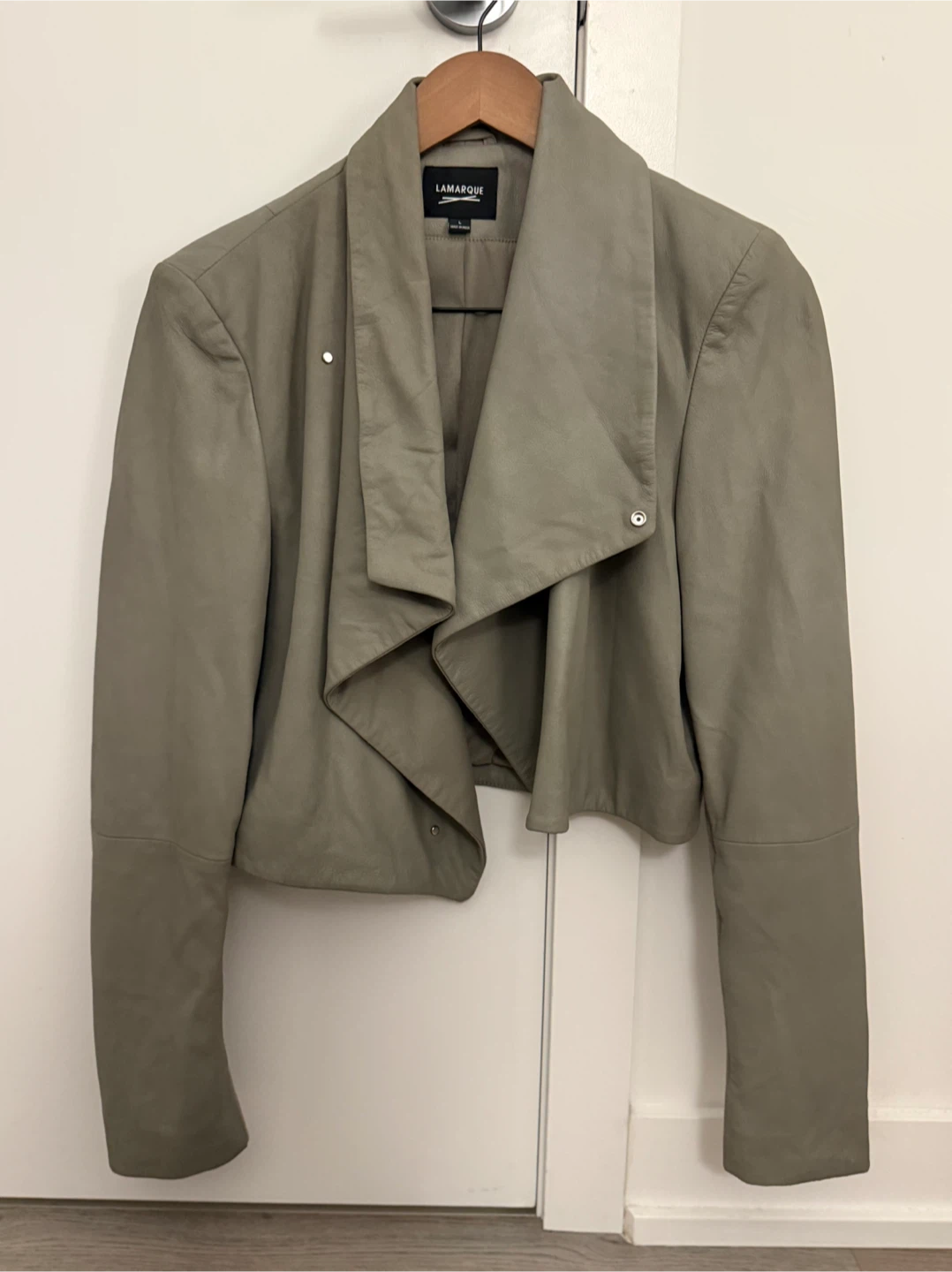 Lamarque Grey Leather Jacket