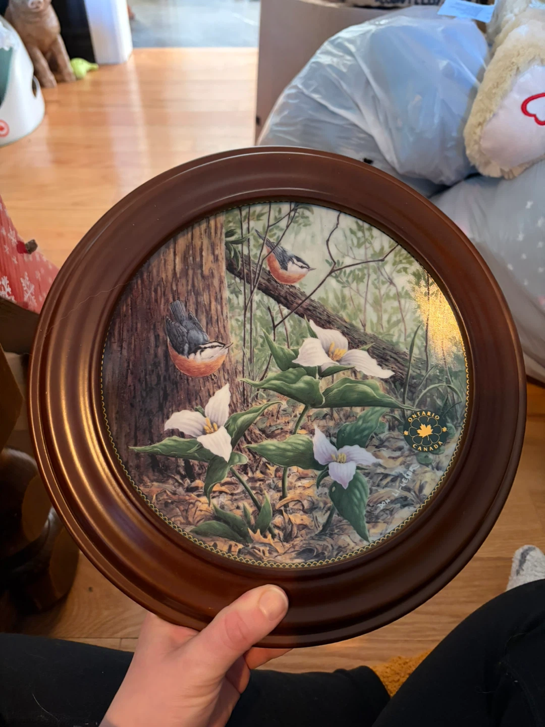 Bradford Exchange Ontario White Trilliums Plate
