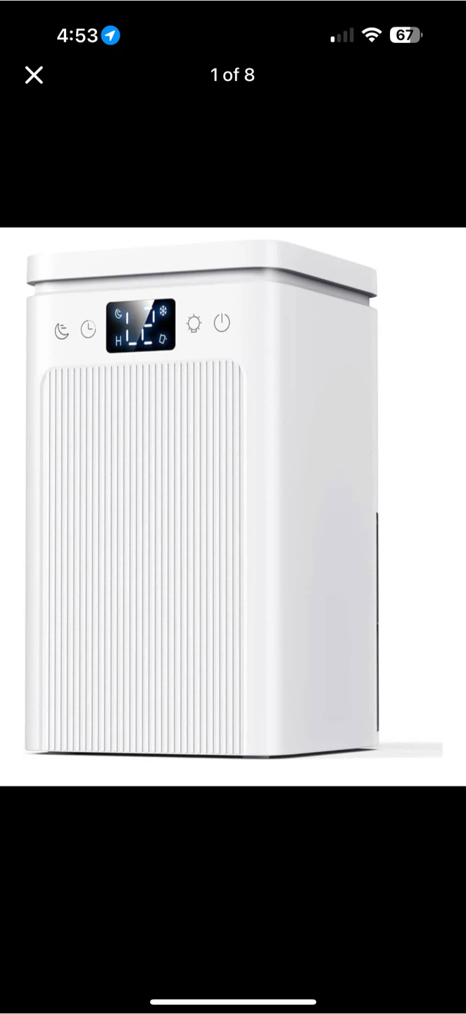 White Dehumidifier with LED Display