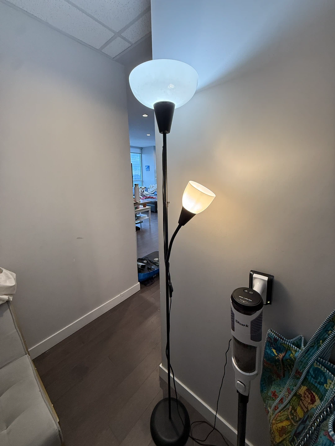 IKEA Black Dual-Head Floor Lamp