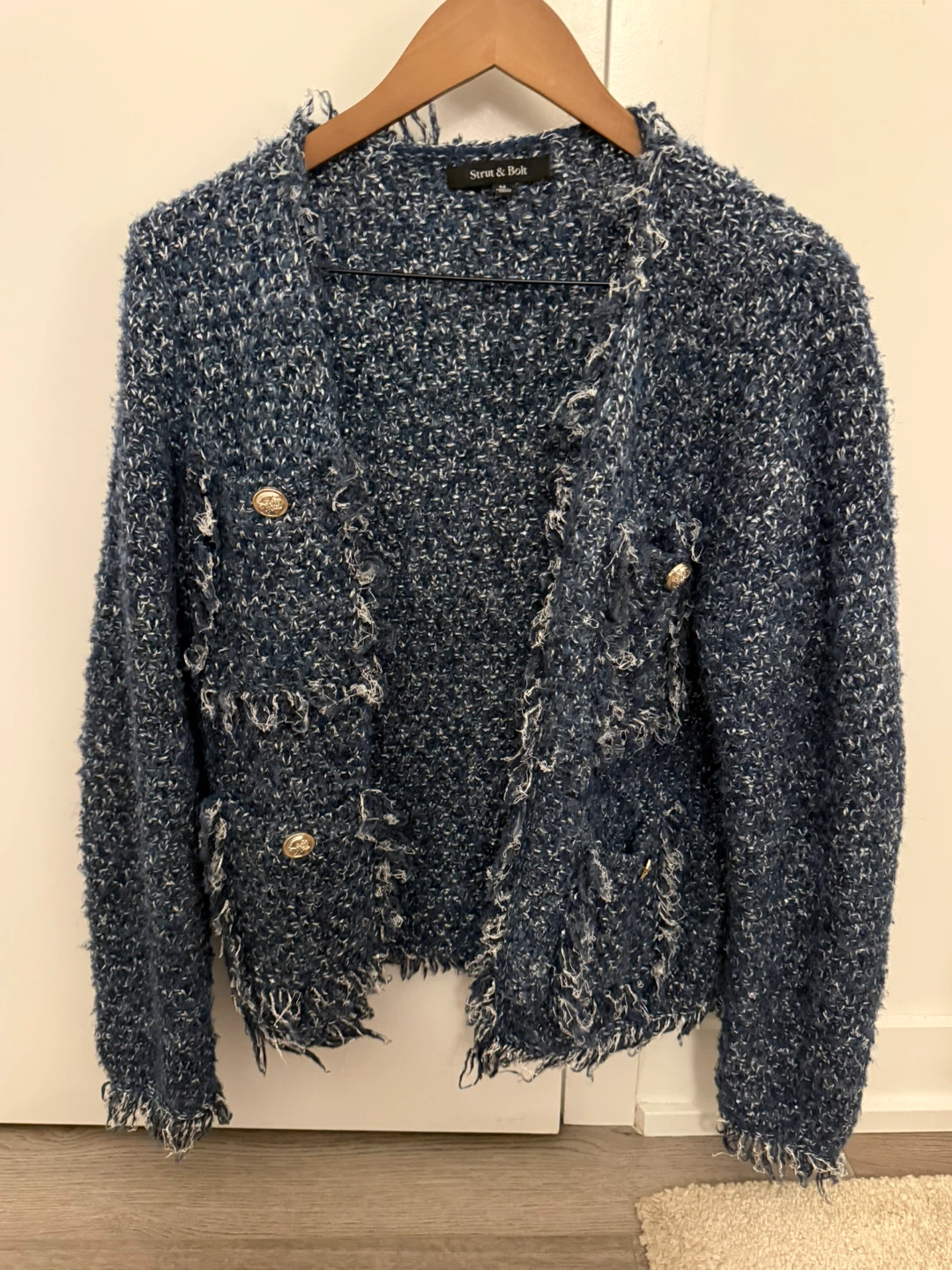 Strut & Bolt Blue Tweed-Style Jacket