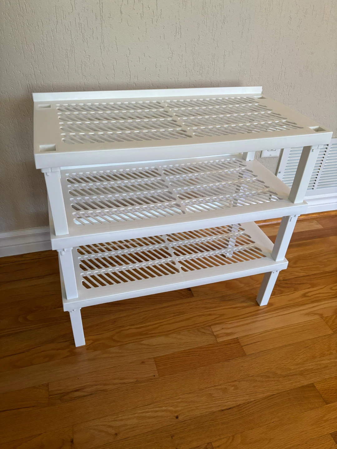 White 3-Tier Plastic Storage Shelf
