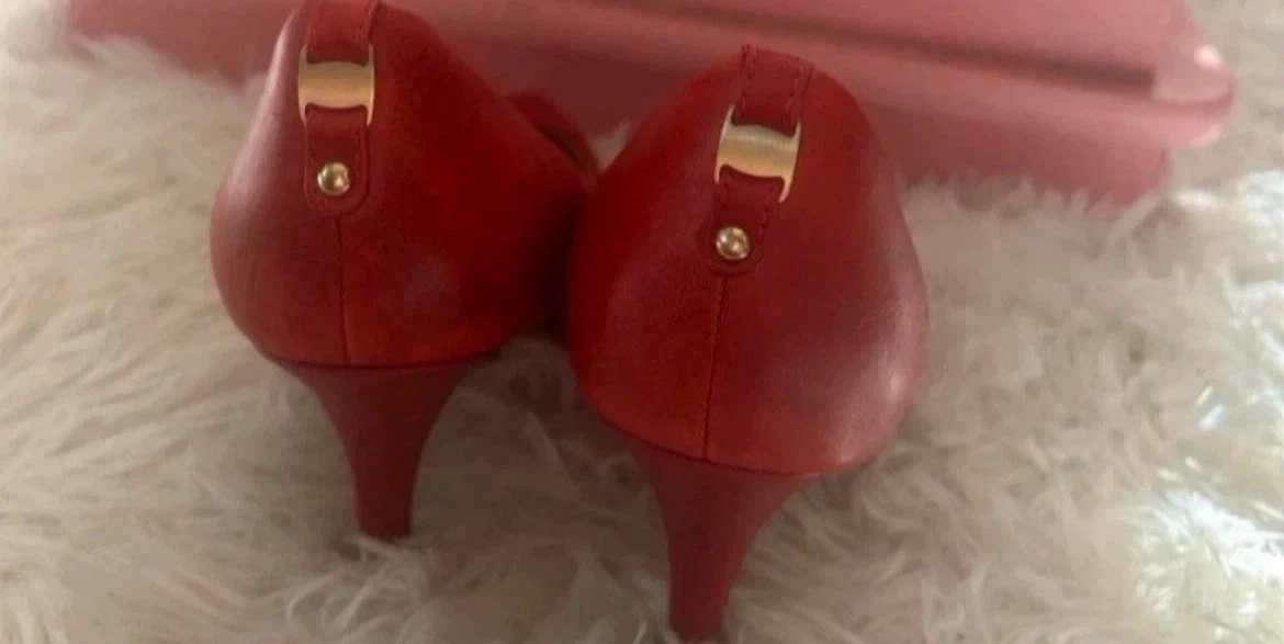 ALDO Red Leather Heels - photo 2