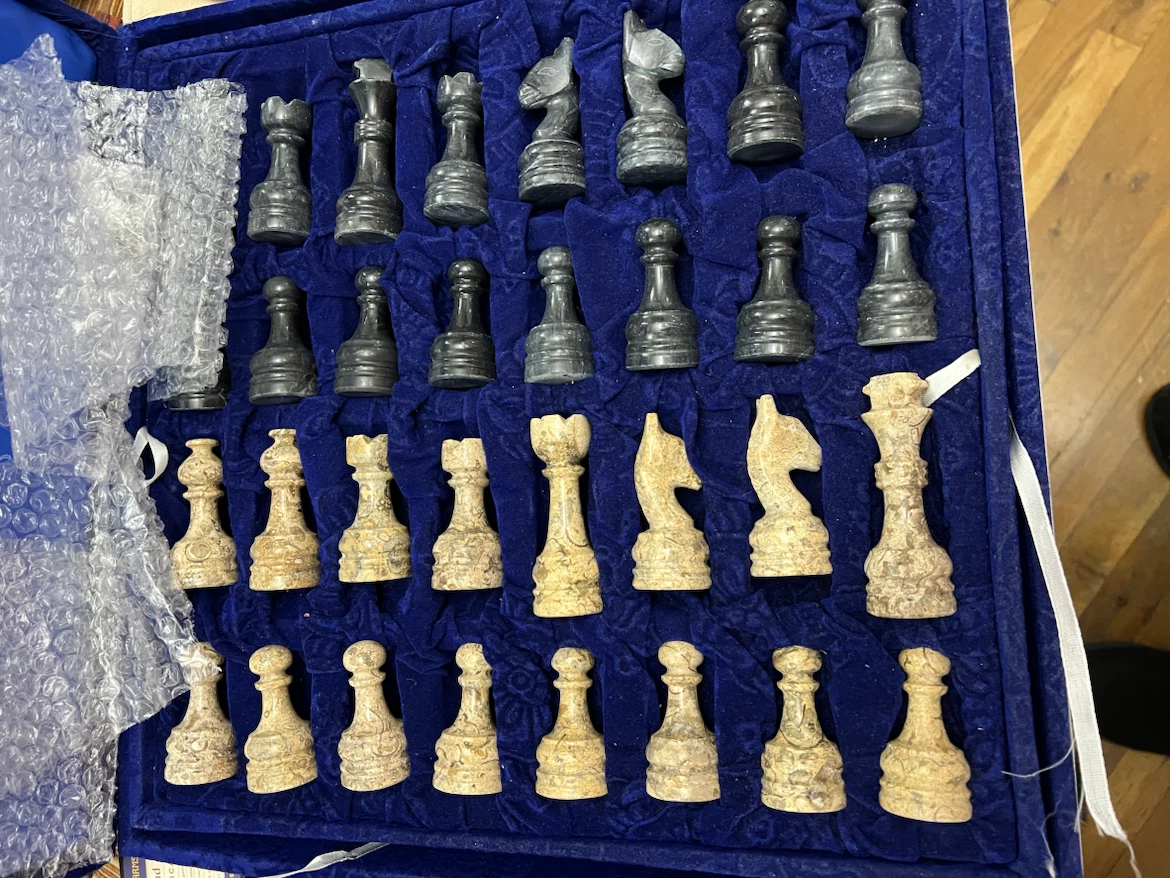 Stone Chess Set with Storage Case - photo 2