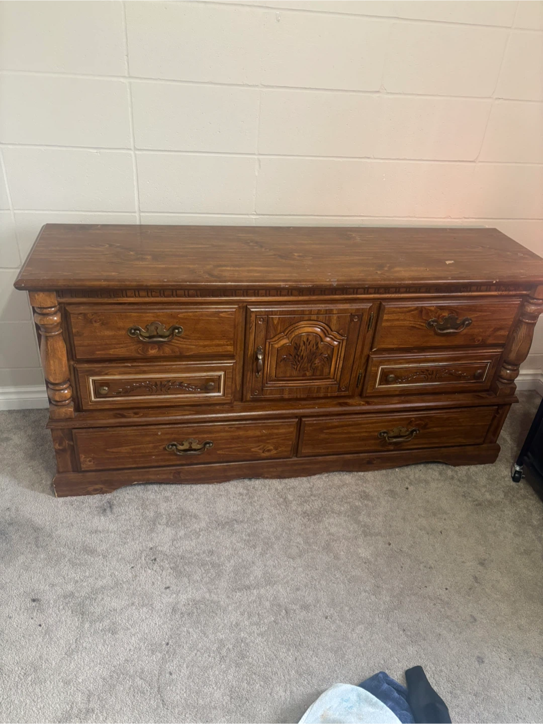 Traditional Wood Dresser with Storage