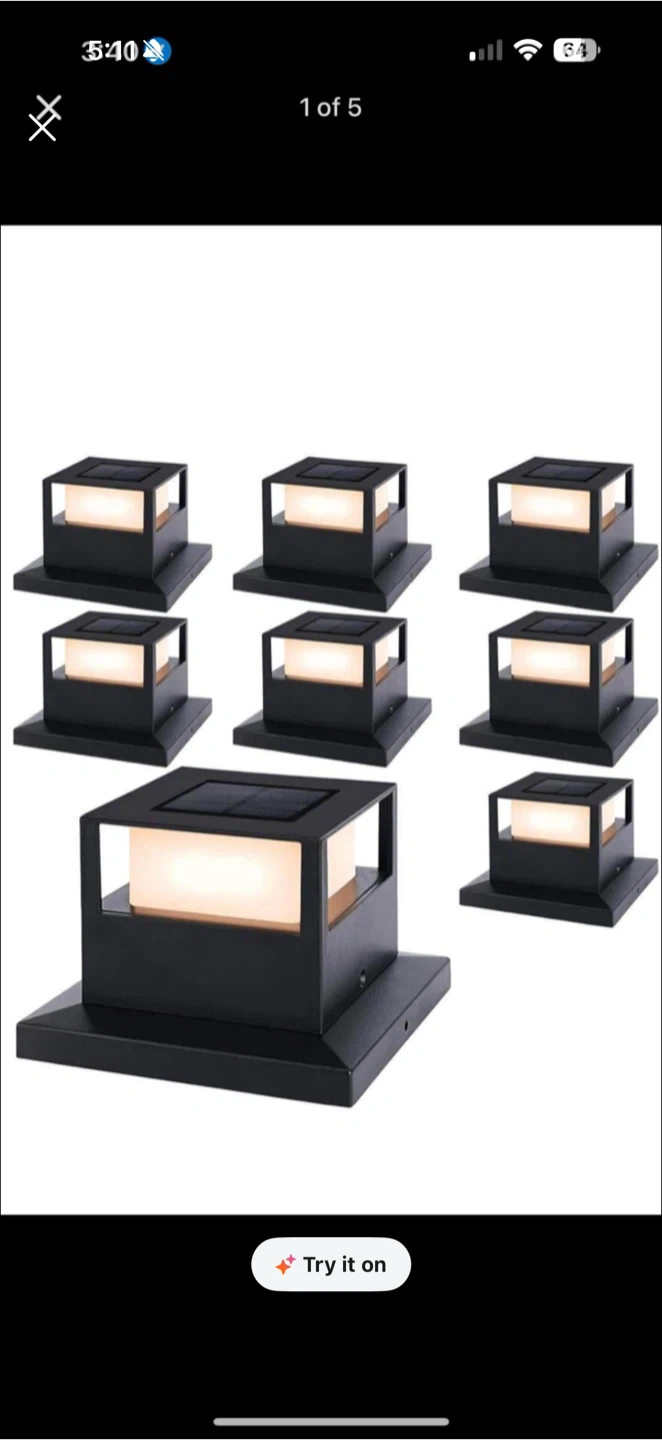 New Viewsun 12 Pack Solar Post Cap Lights