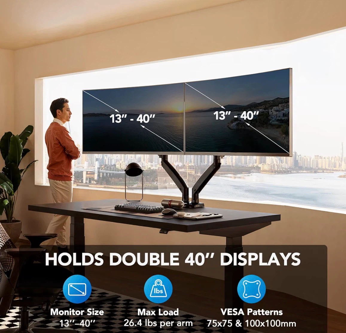 HUANUO Dual Monitor Mount - photo 2