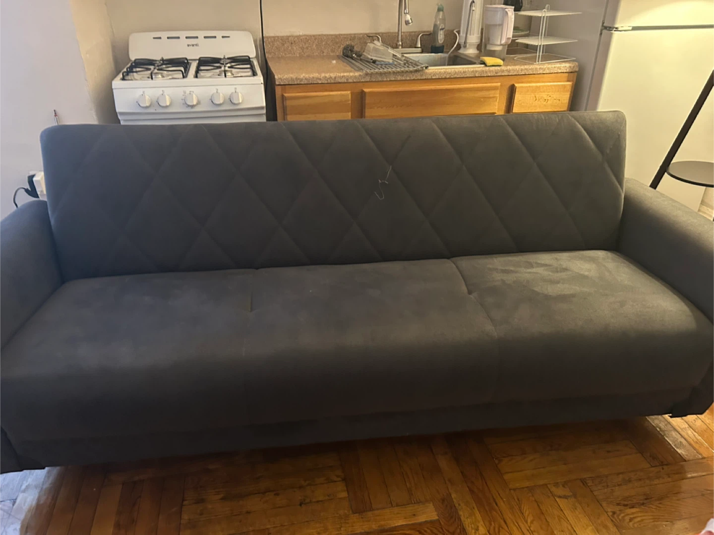 Dark Gray Convertible Sofa Bed
