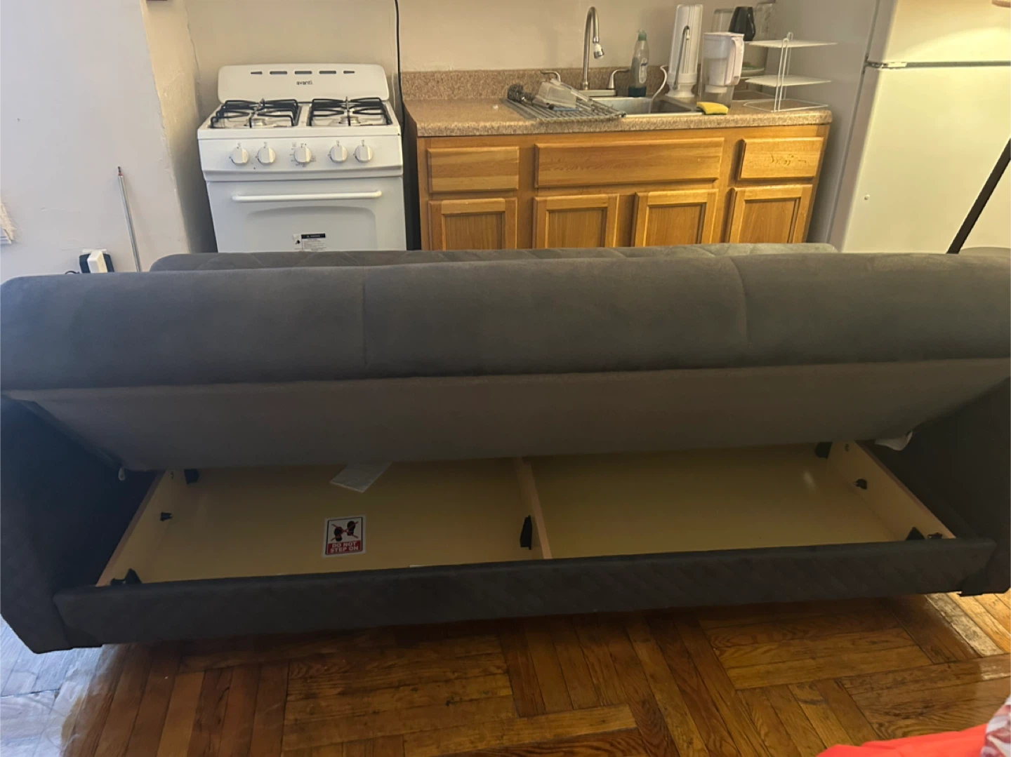 Dark Gray Convertible Sofa Bed - photo 3