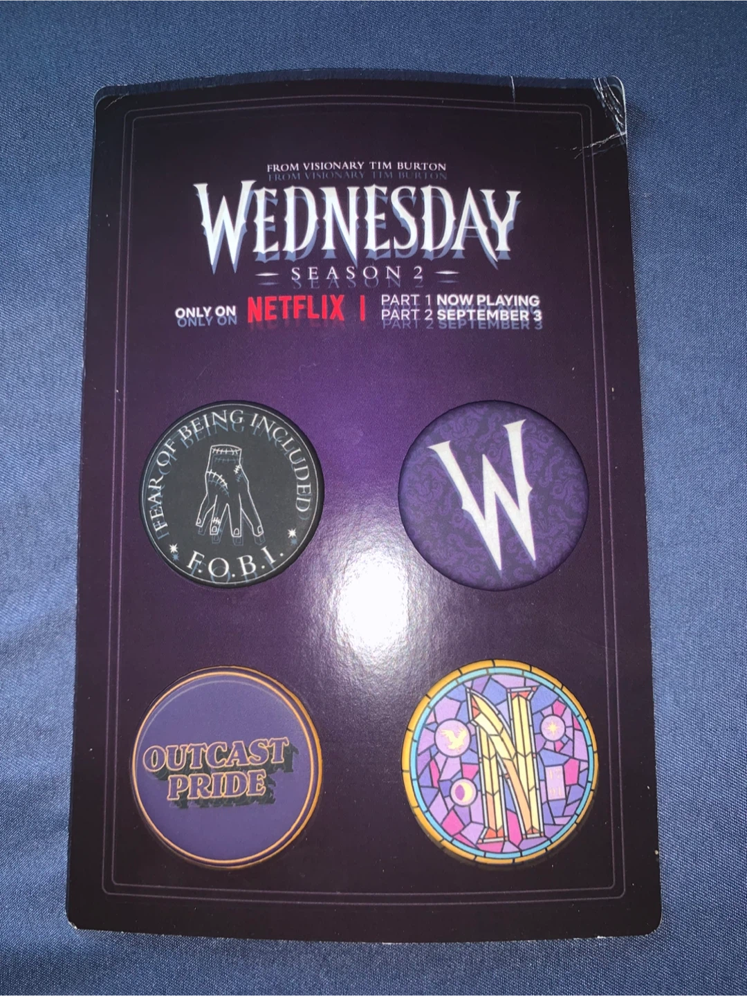 Netflix Wednesday Season 2 Pin Set