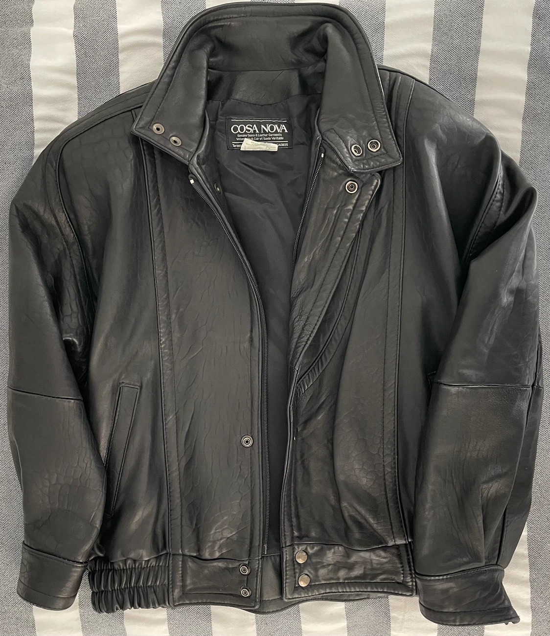 Cosa Nova Leather Bomber Jacket