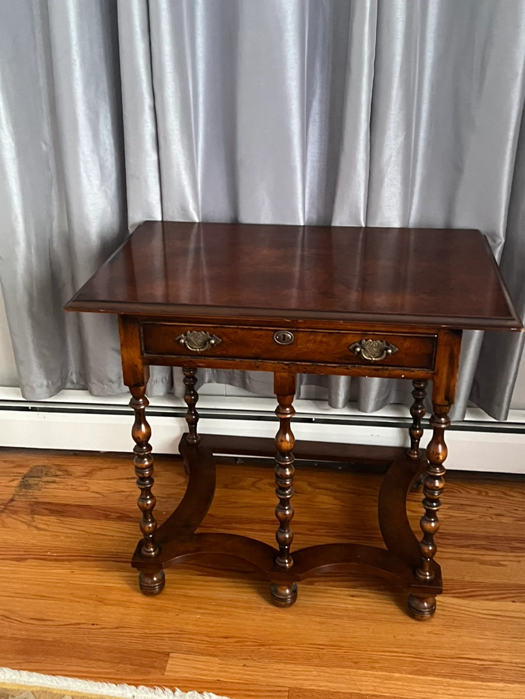 Vintage Wooden Side Table with Drawer