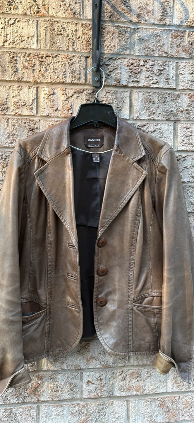 Danier Brown Italian Leather Jacket