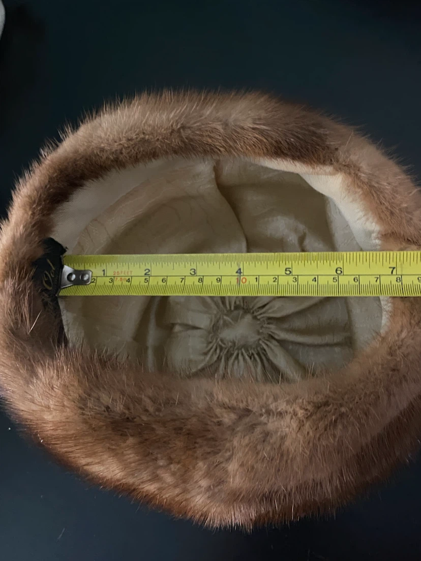 Vintage Pastel Mink Fur Hat 1970’s with original bill! - photo 2