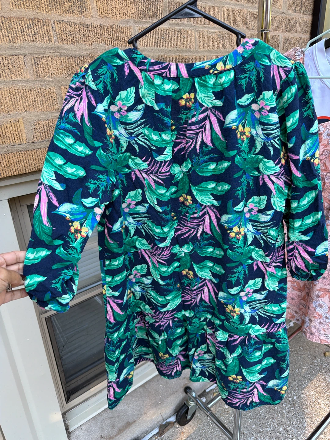 Tropical Print Button-Front Tunic - photo 2