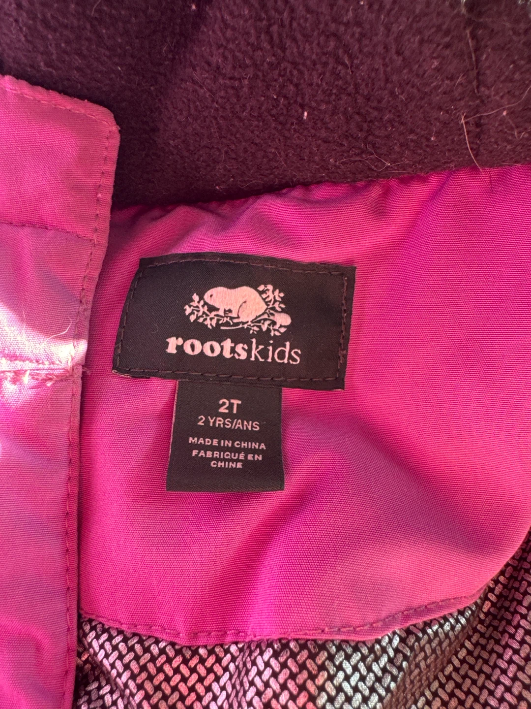 Roots Kids Winter Jacket - Pink - 2T - photo 2