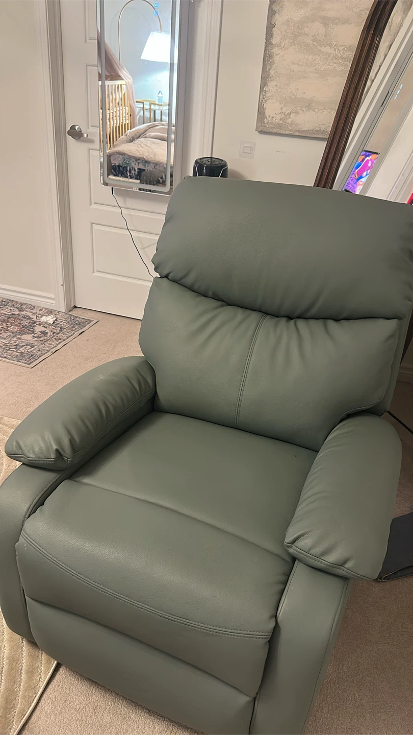 Sage Green Leather Recliner
