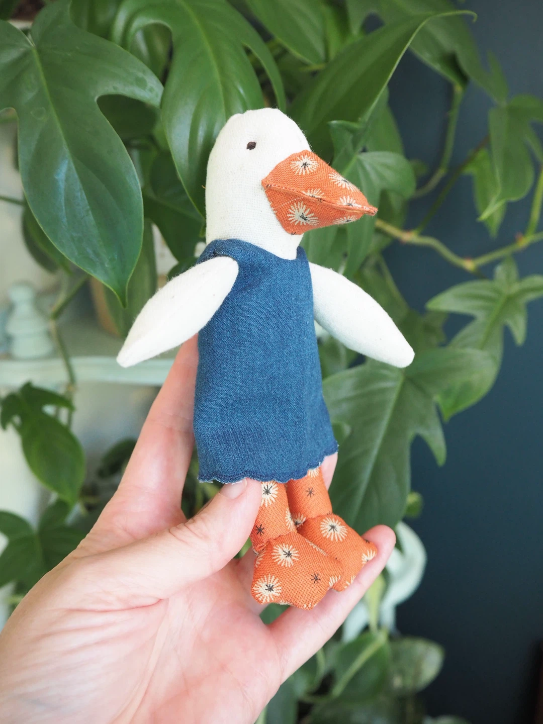 Handmade Linen Miniature Goose - photo 4