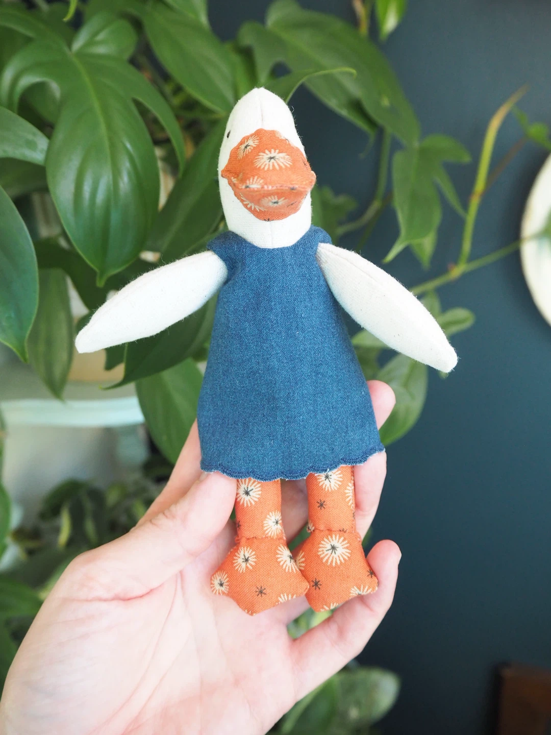 Handmade Linen Miniature Goose - photo 5