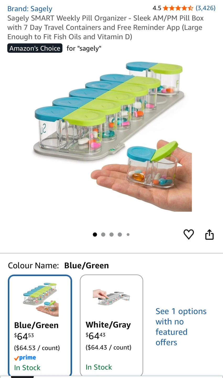 Sagely Smart Weekly Pill Organizer - photo 3