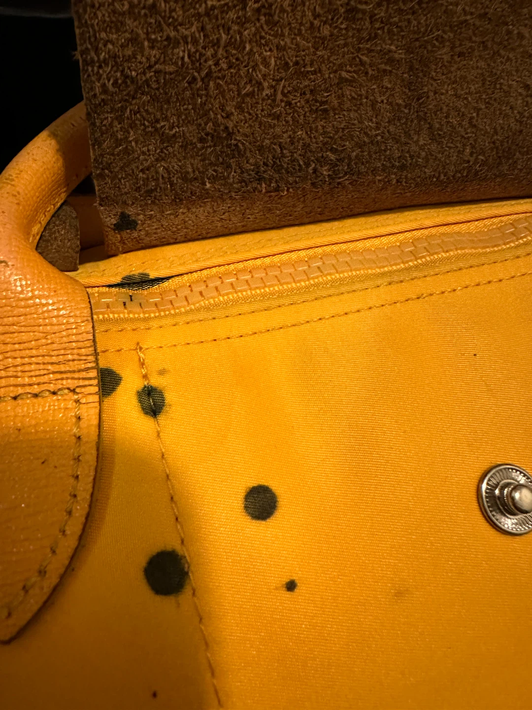 Longchamp Mustard Yellow Nylon Tote Bag (Ad up = Available) - photo 2