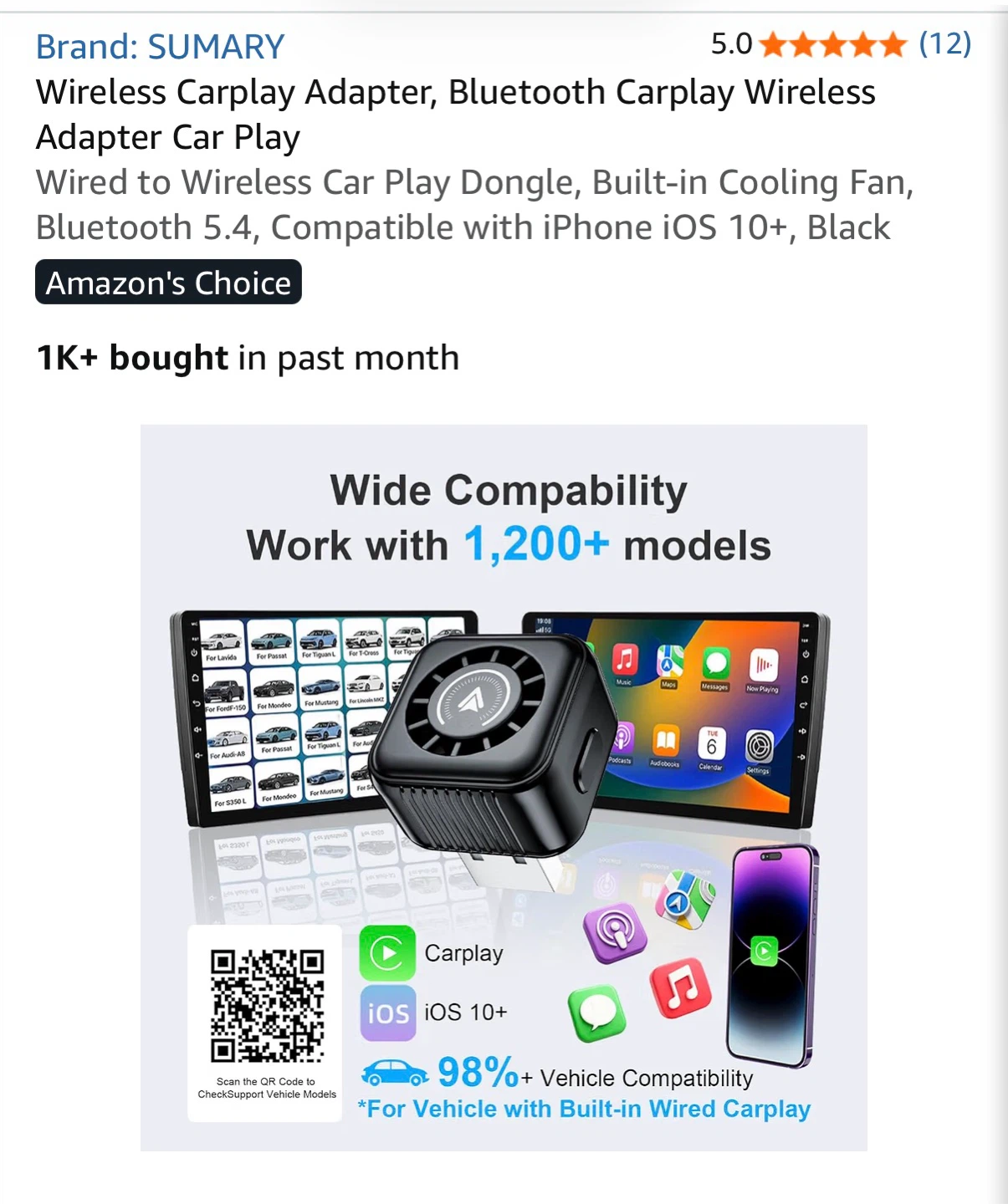 SUMARY Wireless Carplay Adapter - photo 5