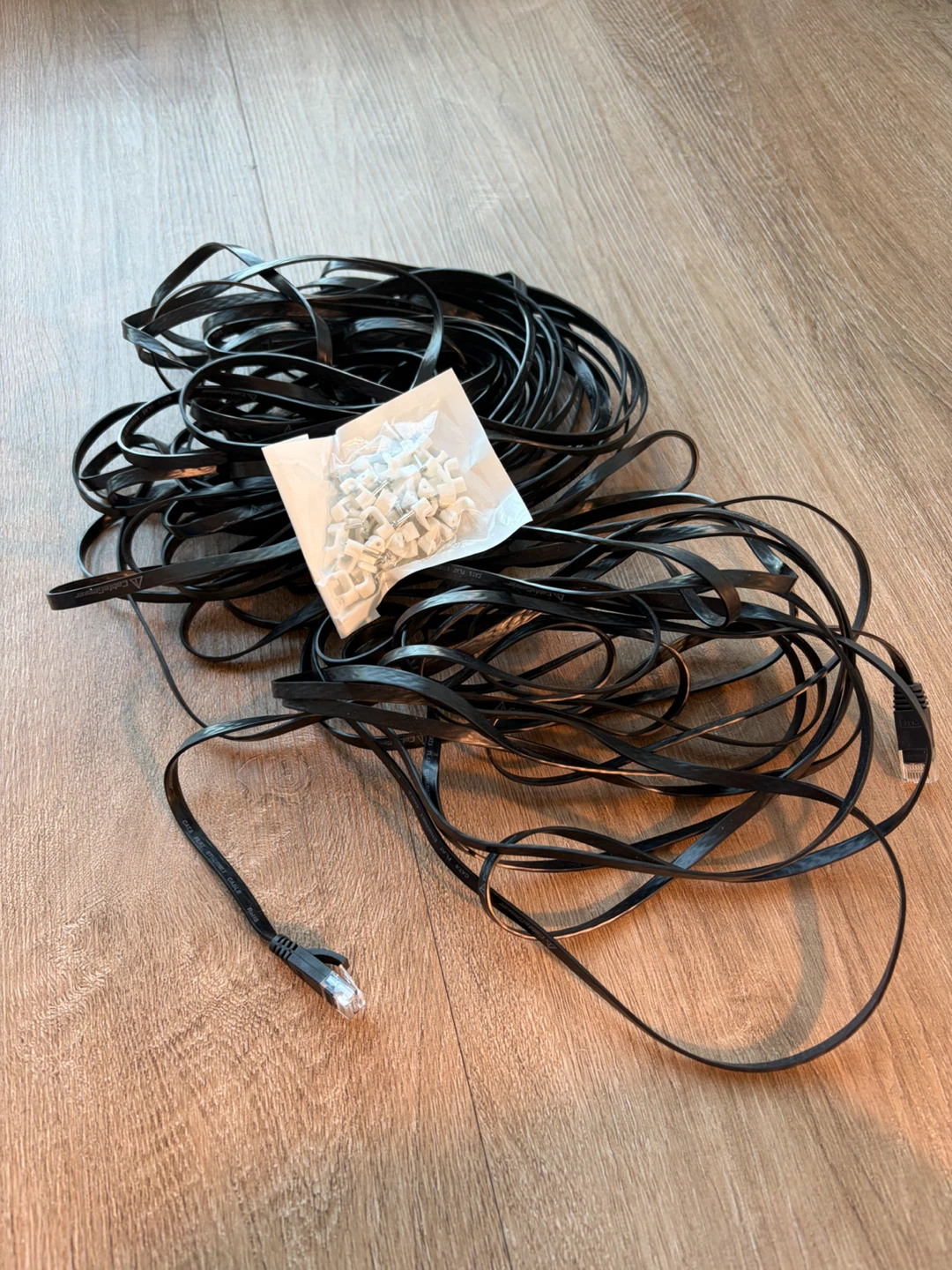 CableGeeker Cat.6 Flat Ethernet Cable with Clips