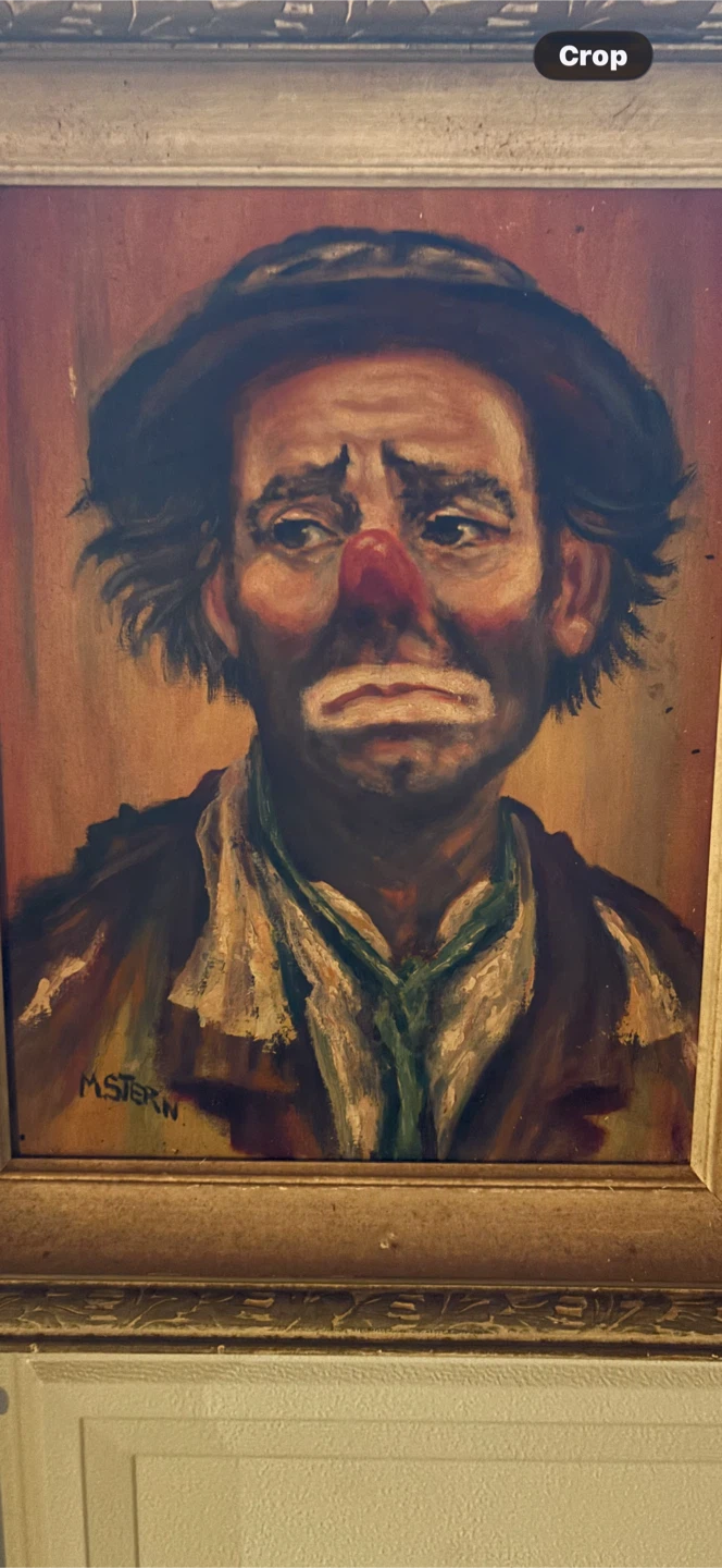 M. Stern Clown Oil Painting - photo 3