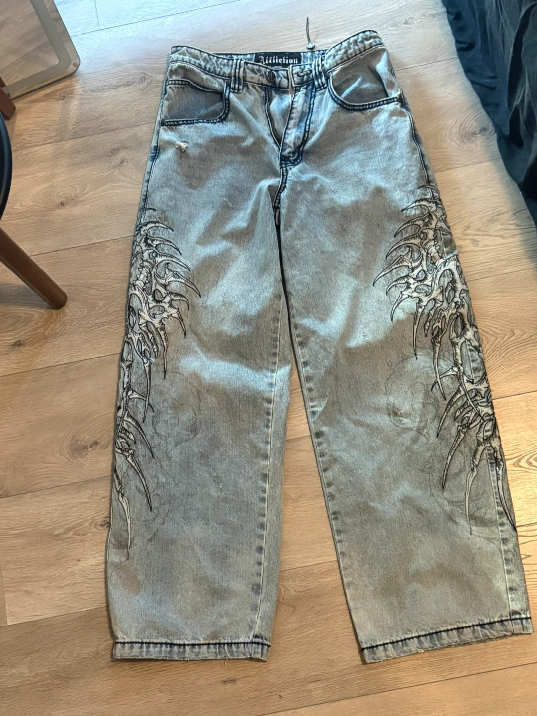 Affliction Wide-Leg Jeans