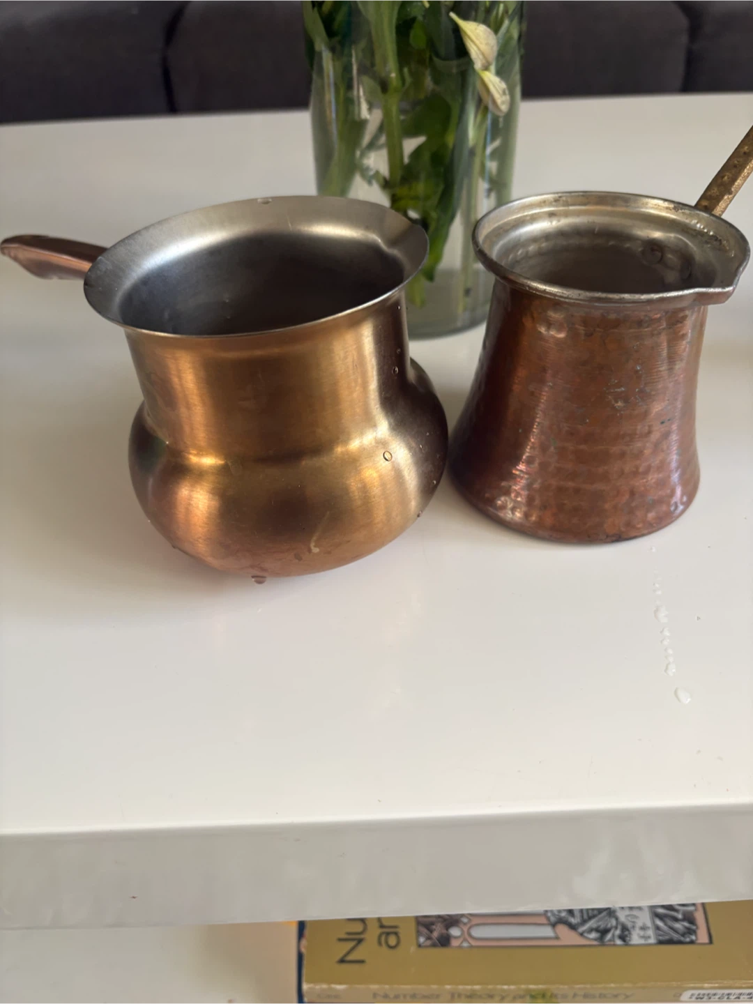 Set of Two Traditional Copper Coffee Pots - photo 3
