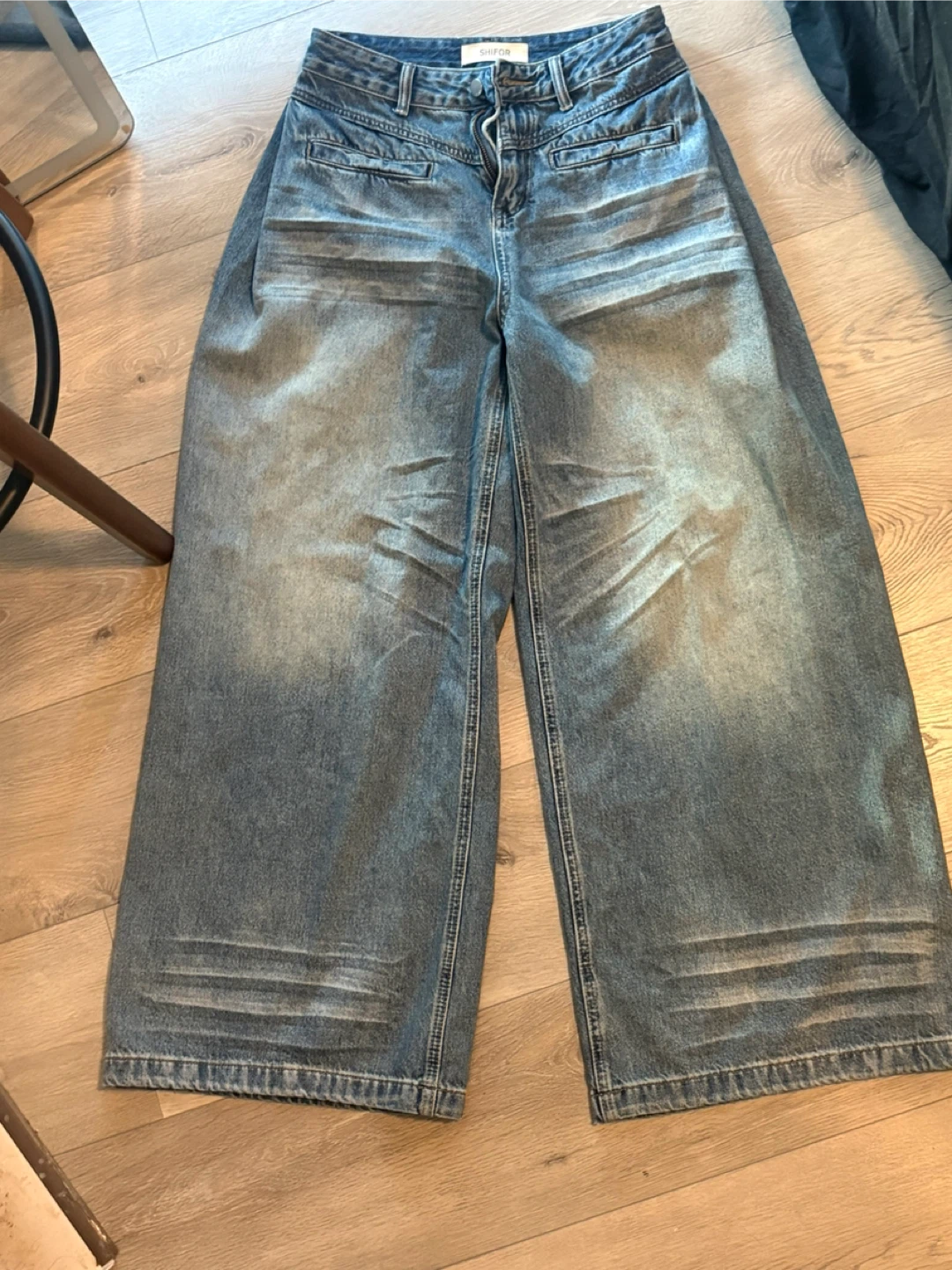 Wide Leg Denim Jeans