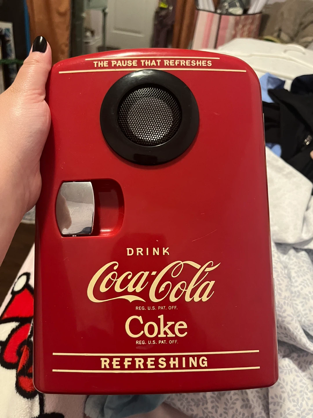 Coca-Cola Portable Mini Fridge with Bluetooth Speaker