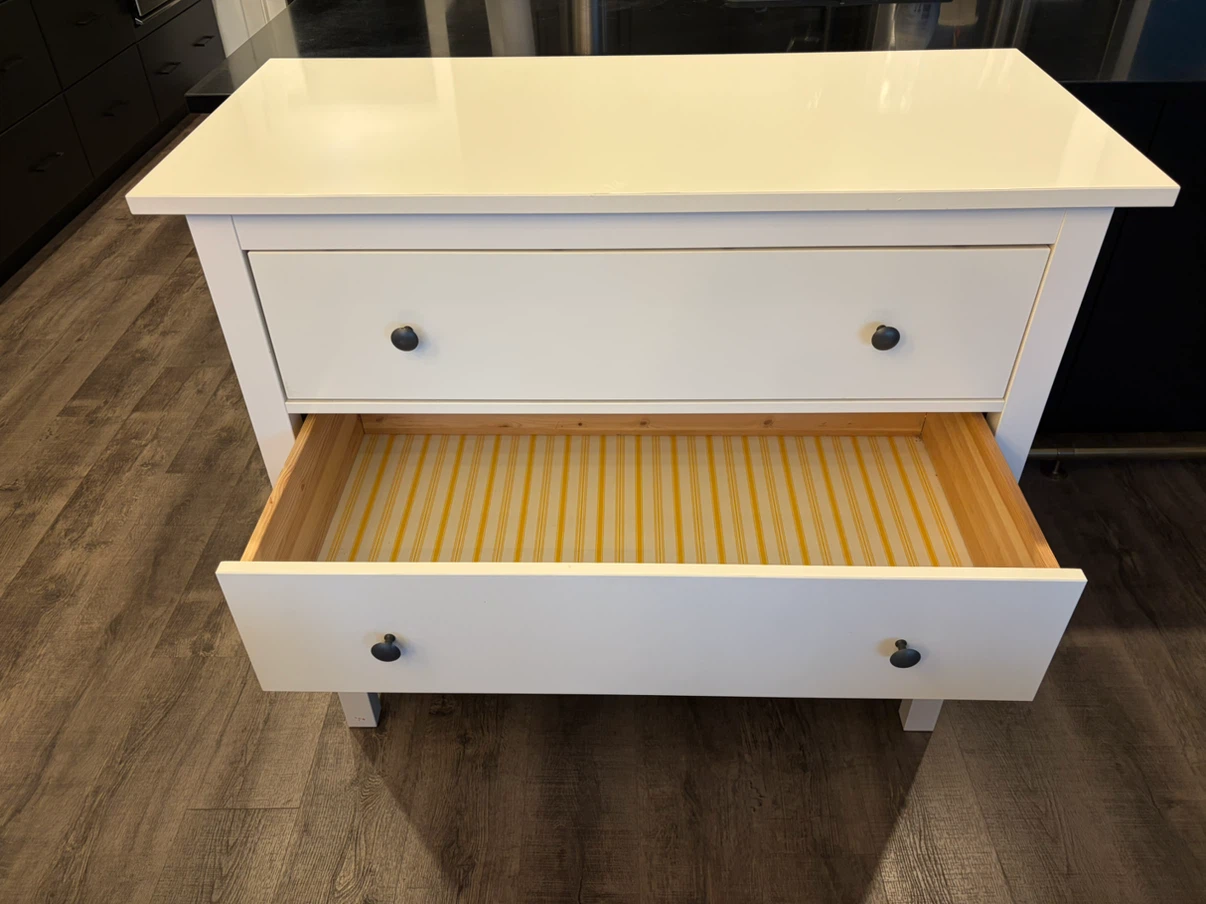 IKEA HEMNES white dresser with 3 drawers - photo 3