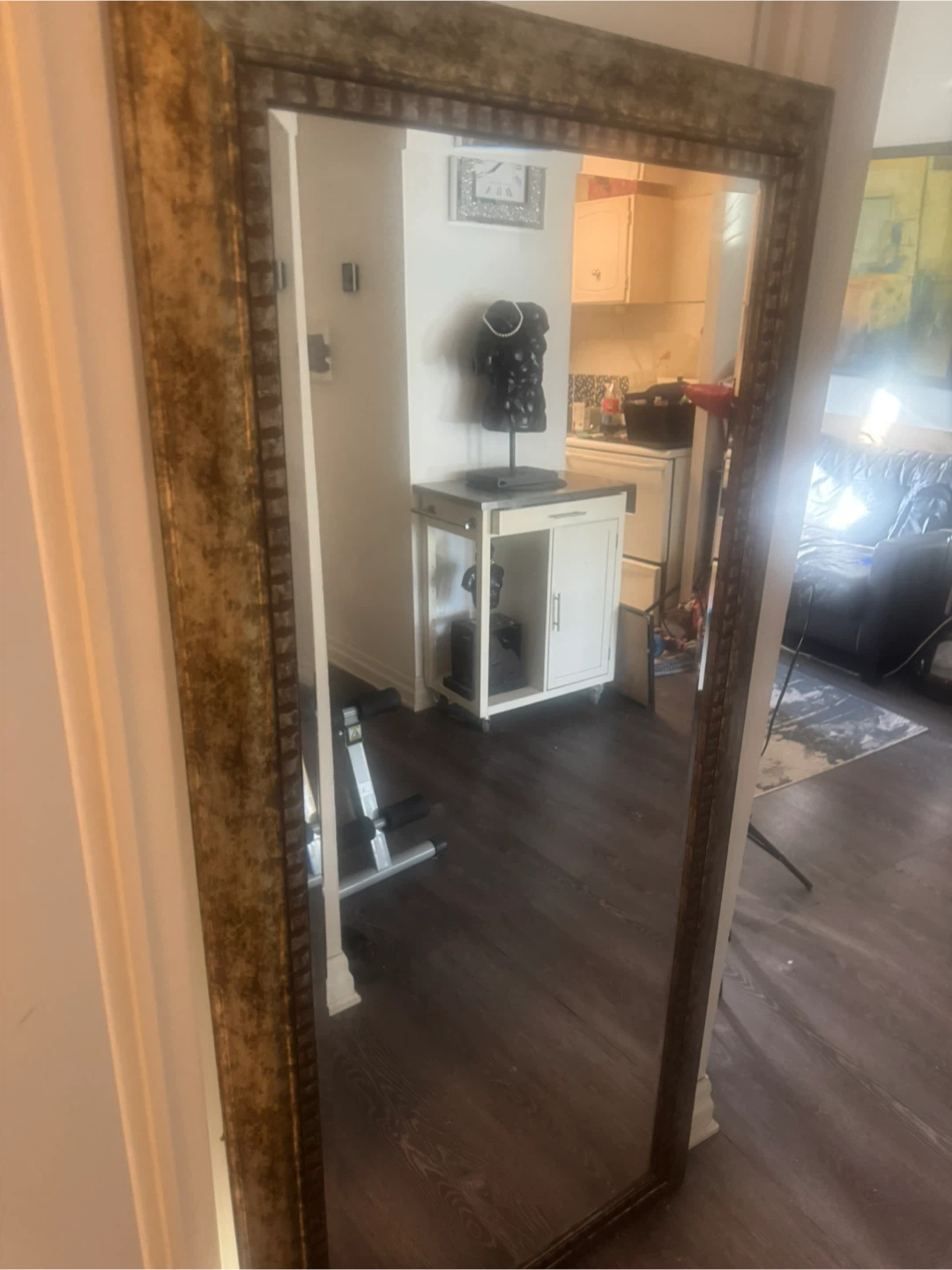 Large Gold Framed Floor Mirror