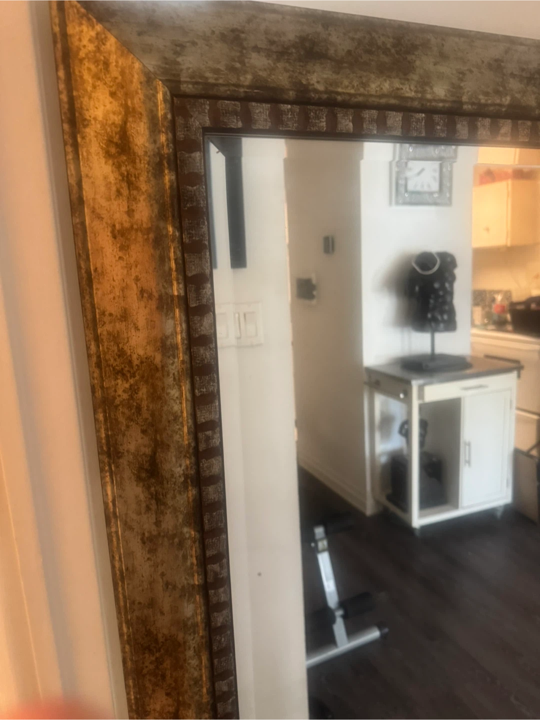 Large Gold Framed Floor Mirror - photo 2