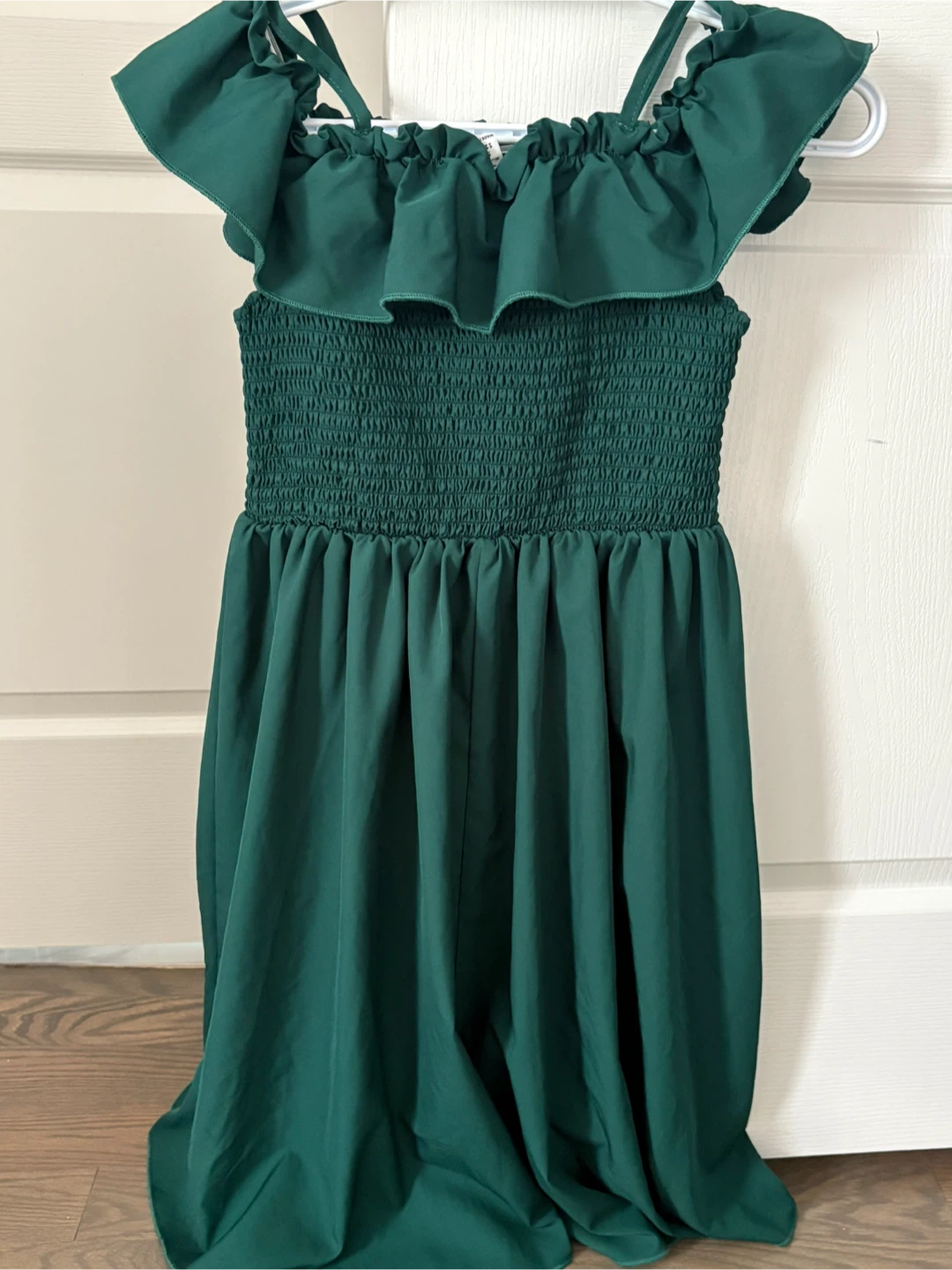 Kids Green Off-the-Shoulder Dress - photo 2
