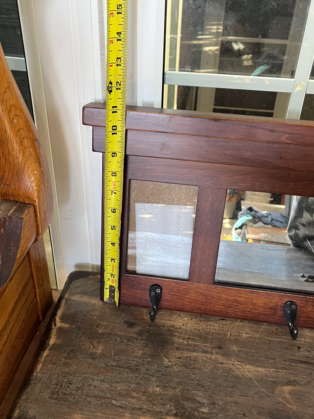 Wall Mounted Mirror and Hook Organizer - photo 5